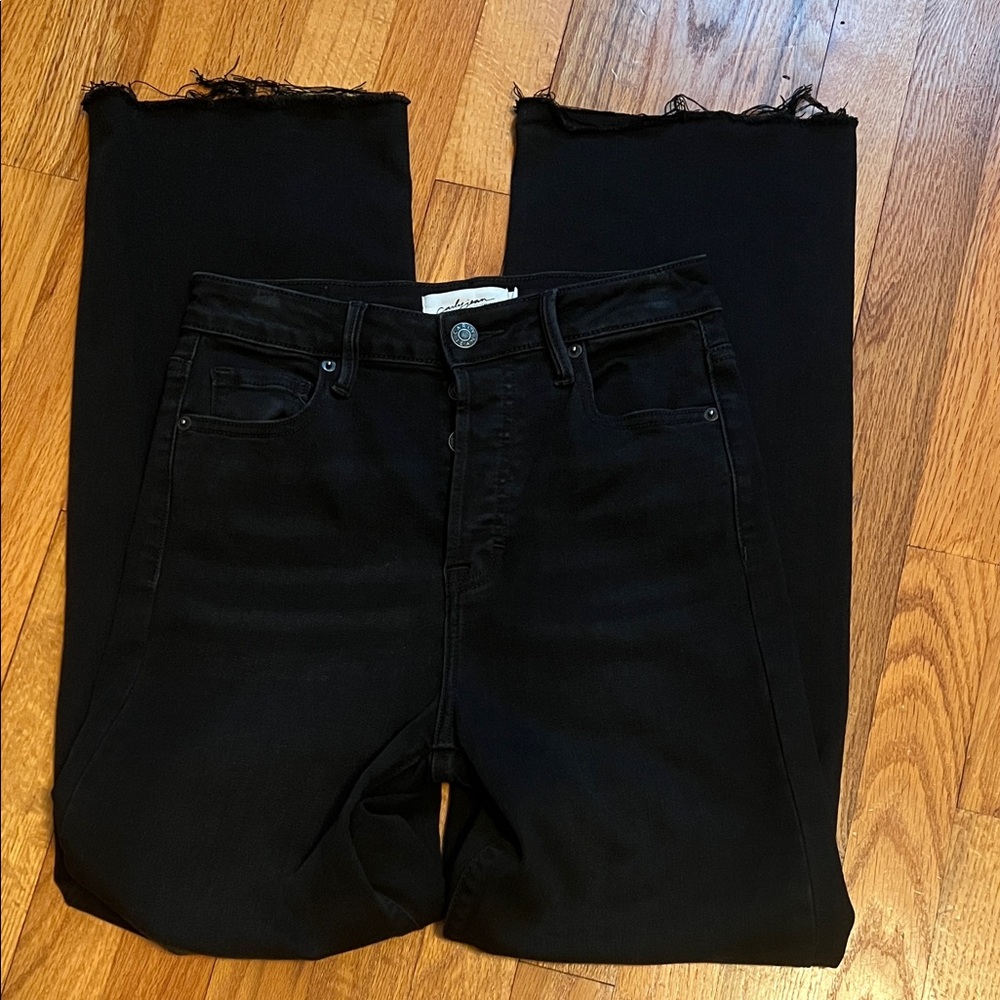 Carly Jean Los Angeles Midnight Black Flare Jeans